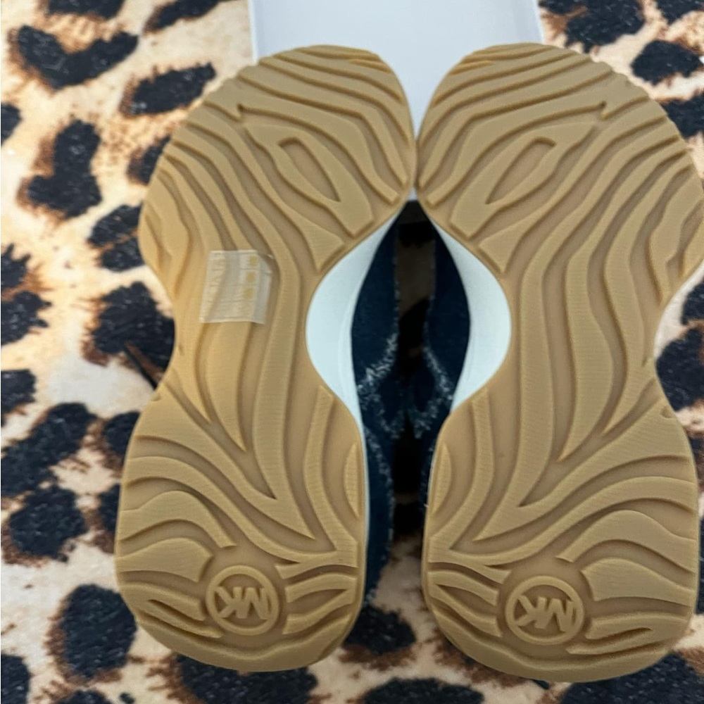 Michael Kors Ari Frayed Denim Trainer - Picture 7 of 14